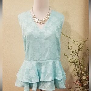 BNWT Tommy Hilfiger Aqua Pendulum Blouse